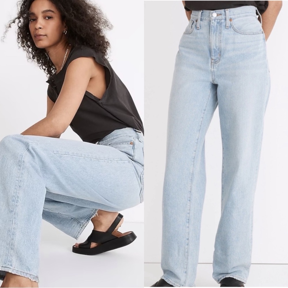 MADEWELL Baggy Straight Denim Cotton Jeans - Picture 2 of 9